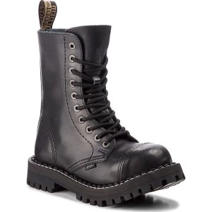Glany STEEL - 105/O/B Black 1. Czarne buty zimowe marki Steel, ze skóry. Za 279,00 zł.