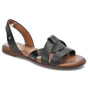 Czarne Sandały Armodo Stylowe Obuwie Damskie. Czarne sandały Armodo, bez wzorów, bez obcasa, bez zapięcia. Za 219,00 zł.