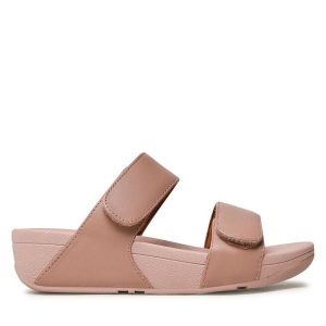 Klapki FitFlop. Brązowe klapki FitFlop, bez wzorów, bez obcasa. Za 269,99 zł.