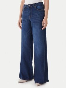 Fracomina Jeansy FP25WV3015D46002 Granatowy Wide Leg. Niebieskie jeansy Fracomina, bez wzorów, z bawełny. Za 549,99 zł.