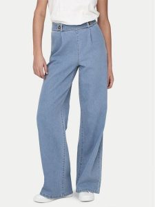 JDY Jeansy Geggo 15320844 Błękitny Wide Leg. Niebieskie jeansy JDY, bez wzorów, z bawełny. Za 129,99 zł.