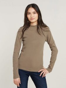 G-Star Koszulka w kolorze beżowym rozmiar: XL. Brązowe bluzki G-Star, xl, bez wzorów, z bawełny, retro, bez kołnierzyka, bez ramiączek. Za 83,42 zł.