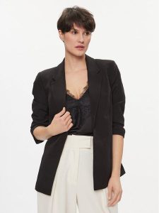 Vero Moda Marynarka Carla 10301555 Czarny Slim Fit. Czarne marynarki i żakiety Vero Moda, bez wzorów, z syntetyku. Za 129,99 zł.