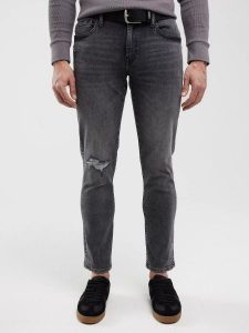 Jeansy męskie skinny z przetarciami 7/8 szare Jeffray Cropped 898. Szare rurki Big Star, z denimu. W wyprzedaży za 99,99 zł.