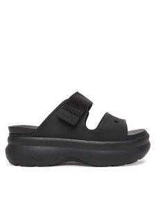 Crocs Klapki Soho Two Strap Sandal 212861 Czarny. Czarne klapki Crocs, bez wzorów, z tworzywa sztucznego, bez obcasa. Za 249,99 zł.