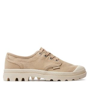 Trampki Palladium. Brązowe trampki Palladium, bez wzorów, bez zapięcia. Za 349,99 zł.