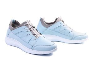 ARTIKER RELAKS 52C0750 błękitny, półbuty damskie. Niebieskie półbuty Artiker Relaks, bez wzorów, bez obcasa, bez zapięcia. Za 249,90 zł.