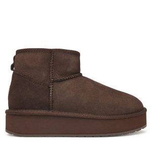 Śniegowce EMU Australia. Brązowe buty zimowe EMU Australia, bez obcasa, bez zapięcia. Za 689,99 zł.