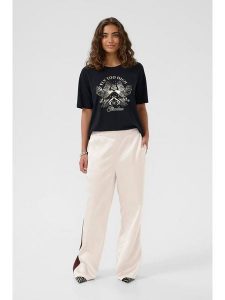 CULTURE Spodnie w kolorze białym rozmiar: XXL. Białe spodnie z wysokim stanem Culture, bez wzorów, z materiału, z podwyższonym stanem. Za 173,99 zł.