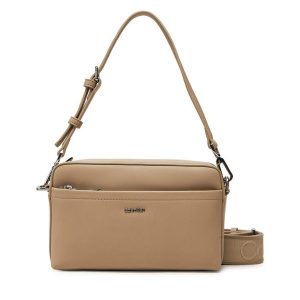 Torebka Calvin Klein. Brązowe torebki klasyczne Calvin Klein, bez wzorów, bez dodatków. Za 279,99 zł.