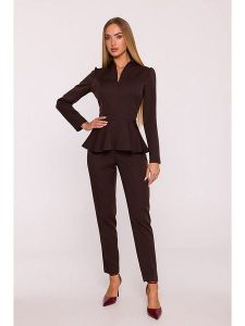 Made of emotion Kombinezon w kolorze brązowym rozmiar: L. Brązowe kombinezony Made Of Emotion, l, bez wzorów, bez kołnierzyka, bez ramiączek. Za 359,32 zł.