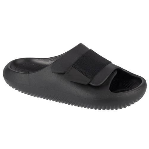 Klapki unisex Crocs 209413001. Czarne klapki Crocs, bez wzorów, z materiału, bez obcasa. Za 239,00 zł.