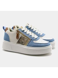 Bellucci Sneakersy w kolorze błękitno-beżowym rozmiar: 39. Brązowe trampki Bellucci, bez wzorów, bez zapięcia. Za 105,38 zł.