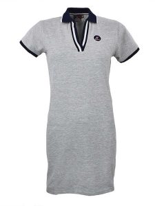 Peak Mountain Sukienka polo w kolorze szarym rozmiar: XL. Szare sukienki Peak Mountain, na co dzień, xl, bez wzorów, bez kołnierzyka, bez ramiączek, mini, proste. Za 122,96 zł.