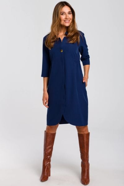Sukienka marynarka elegancka żakietowa asymetryczna granat. Marynarki i żakiety Stylove, l, bez wzorów, biznesowe. Za 329,00 zł.