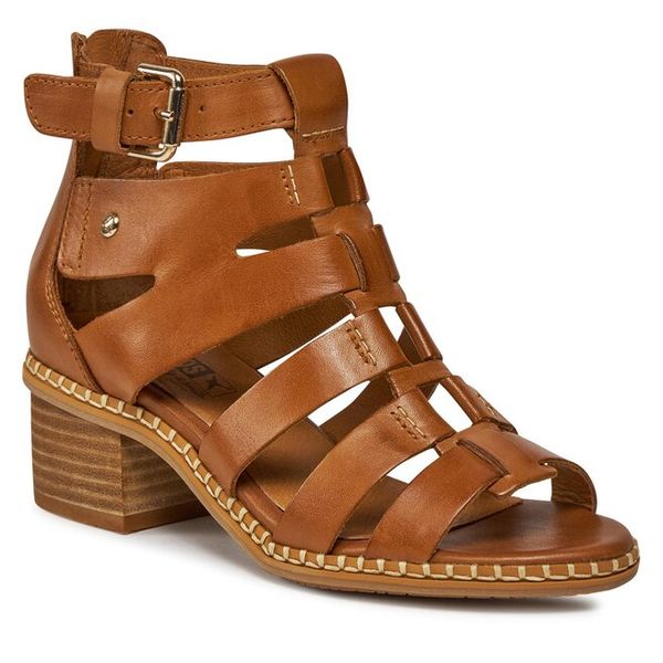 Sandały Pikolinos. Brązowe sandały Pikolinos, bez wzorów, bez obcasa, na słupku, bez zapięcia. Za 419,99 zł.