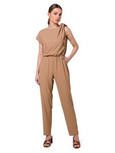 Stylove Kombinezon w kolorze beżowym rozmiar: XL. Brązowe kombinezony Stylove, xl, bez wzorów, bez kołnierzyka, bez ramiączek. Za 89,99 zł.