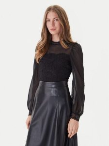 Morgan Body 251-TWIST Czarny Slim Fit. Czarne body i gorsety Morgan, bez wzorów, z wiskozy. Za 139,99 zł.