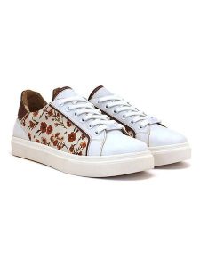 Goby Sneakersy w kolorze kremowo-biało-brązowym rozmiar: 40. Białe trampki Goby, bez wzorów, bez zapięcia. Za 304,99 zł.