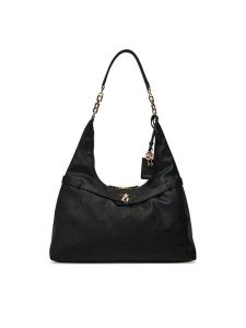 Guess Torebka Ella HWPD97 46010 Czarny. Czarne torebki klasyczne Guess, z aplikacjami, ze skóry, bez dodatków. Za 634,99 zł.