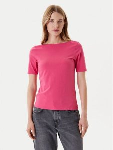 United Colors Of Benetton T-Shirt 3FJHD109K Różowy Slim Fit. Czerwone t-shirty United Colors of Benetton, s, bez wzorów, z bawełny, bez kołnierzyka, bez ramiączek. Za 49,99 zł.