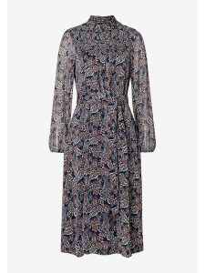 More & More Sukienka w kolorze granatowo-beżowym rozmiar: 42. Brązowe sukienki More & More, bez wzorów, z tkaniny, bez kołnierzyka, bez ramiączek, maxi, rozkloszowane. Za 178,79 zł.