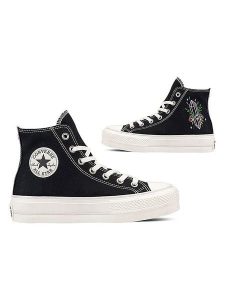 Converse Sneakersy "Chuck Taylor Lift Platform" w kolorze czarnym rozmiar: 42,5. Czarne trampki Converse, bez wzorów, za kostkę, bez zapięcia. Za 197,63 zł.