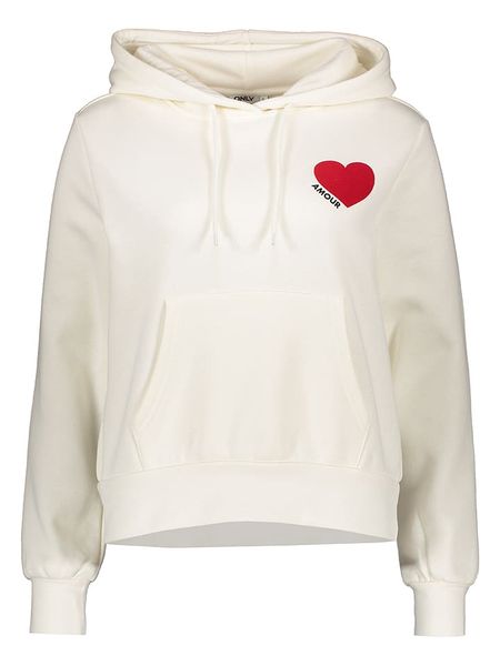 ONLY Bluza w kolorze kremowym rozmiar: M. Brązowe bluzy ONLY, m, bez wzorów, z kapturem. Za 118,56 zł.