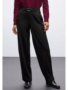 Street One Spodnie w kolorze czarnym rozmiar: 34/L30. Czarne spodnie z wysokim stanem Street One, bez wzorów, z materiału, z podwyższonym stanem. Za 166,49 zł.