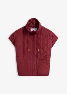 Kamizelka pikowana funkcyjna oversize, hydrofobowa. Czarne kamizelki bonprix, bez wzorów, bez kołnierzyka, bez ramiączek, bez kaptura. Za 179,99 zł.