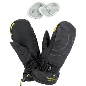 Mitenka grzewcza ski doroslych Therm-ic Warmer Ready Gloves kieszen na suwak. Czerwone rękawiczki THERM-IC, bez wzorów, z poliesteru. Za 279,00 zł.
