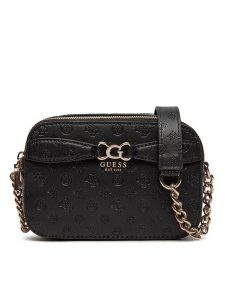 Guess Torebka Arlena Logo (PG) HWPG93 36140 Czarny. Czarne listonoszki Guess, z aplikacjami, ze skóry, bez dodatków. Za 529,99 zł.