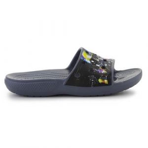 Klapki unisex Crocs Classic Slide. Czarne klapki Crocs, bez wzorów, z materiału, bez obcasa. Za 221,00 zł.