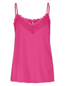 Fresh Made Top w kolorze różowym rozmiar: XS. Różowe topy Fresh Made, s, bez wzorów, z koronki, klasyczne, bez kołnierzyka, bez ramiączek. Za 41,95 zł.