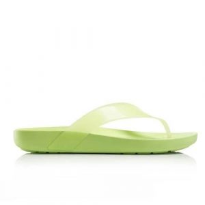Japonki Dla Dorosłych Crocs Splash Glossy Flip. Zielone klapki Crocs, bez wzorów, z materiału, bez obcasa. Za 99,99 zł.