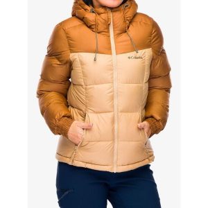 Kurtka ocieplana damska Columbia Pike Lake II Insulated Jacket. Brązowe kurtki Columbia, bez wzorów, bez kaptura. Za 512,99 zł.