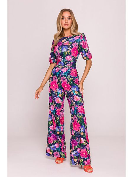 Made of emotion Kombinezon w kolorze granatowo-różowym rozmiar: M. Niebieskie kombinezony Made Of Emotion, m, bez wzorów, bez kołnierzyka, bez ramiączek. Za 231,13 zł.