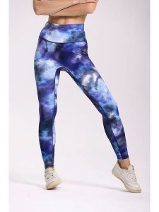 Onamaste Legginsy sportowe "Iris" w kolorze niebieskim rozmiar: L/XL. Niebieskie legginsy Onamaste, l, bez wzorów, z materiału, z podwyższonym stanem, outdoorowe. Za 127,35 zł.