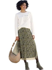 Heine Bluza w kolorze kremowym rozmiar: 50. Brązowe bluzy Heine, bez wzorów, bez kaptura. Za 56,99 zł.