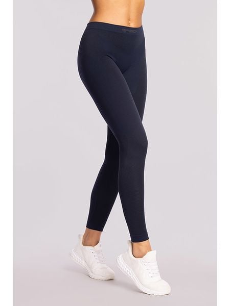 Spaio Legginsy termiczne "Play" w kolorze granatowym rozmiar: XL. Niebieskie legginsy Spaio, bez wzorów, z materiału. Za 113,36 zł.