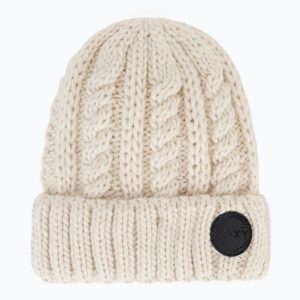 Czapka zimowa damska ROXY Tram Beanie. Białe czapki Roxy, bez wzorów, z dzianiny, klasyczne. Za 129,99 zł.