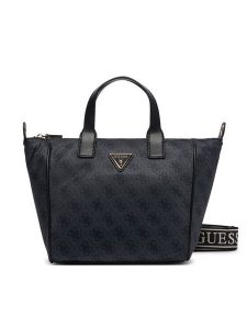 Guess Torebka Adrian Logo Travel TWNB21 68019 Szary ciemny. Szare torebki klasyczne Guess, z aplikacjami, z materiału, bez dodatków. Za 544,99 zł.