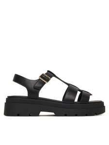 Geox Sandały Adacter S B D670NA 00043 C9999 Czarny. Czarne sandały Geox, bez wzorów, ze skóry, bez obcasa, na płaskiej podeszwie, bez zapięcia. Za 509,99 zł.