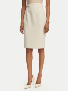 Maryley Spódnica 26EB710/43LA Beżowy Regular Fit. Brązowe spódnice Maryley, l, bez wzorów, z syntetyku, mini. Za 229,99 zł.