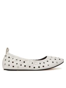 MICHAEL Michael Kors Baleriny Amy 40S5AYFP1L Biały. Białe balerinki MICHAEL Michael Kors, bez wzorów, ze skóry, bez obcasa, bez zapięcia. Za 459,99 zł.