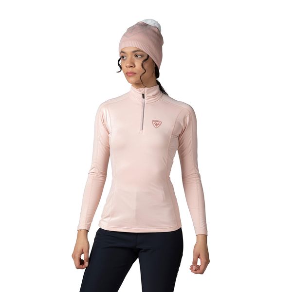 Koszulka termoaktywna Rossignol W Classique 1/2 Zip. Czerwone koszule nocne Rossignol, bez wzorów, z dzianiny, bez ramiączek. Za 289,00 zł.