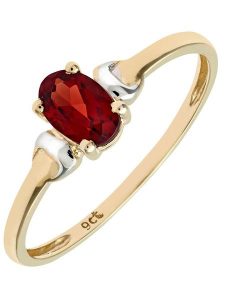 Diamant Exquis Złoty pierścionek z granatem rozmiar: 47. Czerwone pierścionki Diamant Exquis, z granatem, złote. Za 904,99 zł.