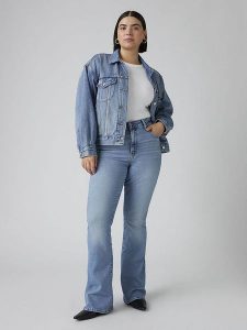 Levi's Dżinsy "726" - Flared fit - w kolorze błękitnym rozmiar: W30/L30. Niebieskie jeansy Levi's®, z aplikacjami, z podwyższonym stanem. Za 261,95 zł.