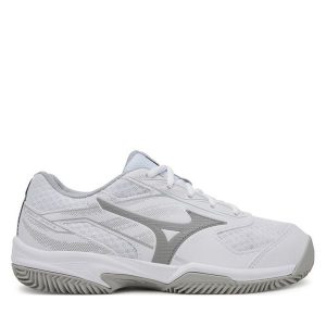 Buty do tenisa Mizuno. Białe buty sportowe Mizuno, bez wzorów, bez zapięcia, tenisowe. Za 239,99 zł.