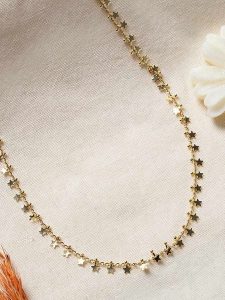 Lodie Silver Pozłacany naszyjnik z elementami ozdobnymi - dł. 45 cm rozmiar: onesize. Szare naszyjniki Lodie Silver, metalowe. Za 82,99 zł.